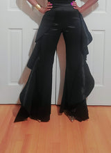 Load image into Gallery viewer, Black Ruffle Trousers