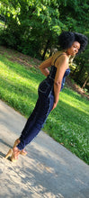 Load image into Gallery viewer, The Denim Fringe Jumpsuit (Dark Denim)