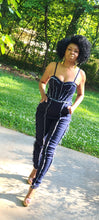 Load image into Gallery viewer, The Denim Fringe Jumpsuit (Dark Denim)