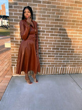 Load image into Gallery viewer, The Faux Leather Skirt Set (Brown)