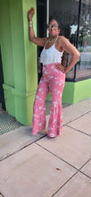 Load image into Gallery viewer, High Waist Tiered Pants (Pink/White)