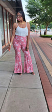 Load image into Gallery viewer, High Waist Tiered Pants (Pink/White)