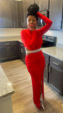 Load image into Gallery viewer, Holiday Slay Dress (Red/Silver)