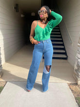 Load image into Gallery viewer, Ripped Mom Jeans (Medium Blue)