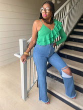 Load image into Gallery viewer, Ripped Mom Jeans (Medium Blue)