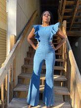 Load image into Gallery viewer, In the Cut Denim Jumpsuit (Medium Denim)