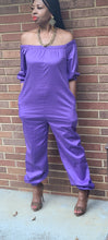 Load image into Gallery viewer, Shemi Shoulder Jumpsuit (Purple)