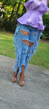 Load image into Gallery viewer, The Fringy High Waisted Jeans (Light Denim)
