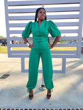 Load image into Gallery viewer, Green Crop Jacket Pant Set (Kelly Green)