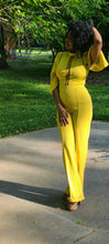 Load image into Gallery viewer, The Semi Sheer Mesh Bodice Jumpsuit (Yellow)