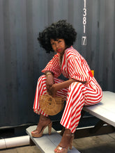 Load image into Gallery viewer, The Bubble Sleeve Jumpsuit (Red/White)