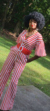Load image into Gallery viewer, The Bubble Sleeve Jumpsuit (Red/White)