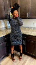 Load image into Gallery viewer, We Like To Party Dress (Black/Silver)