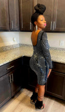 Load image into Gallery viewer, We Like To Party Dress (Black/Silver)