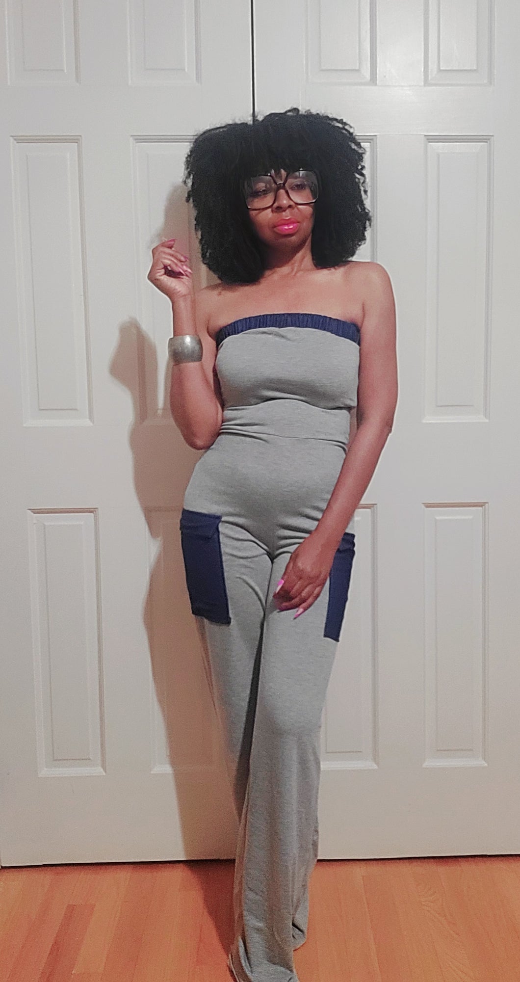 Tube Top Jumpsuit (Heather Grey)