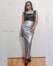 Load image into Gallery viewer, Silver Pencil Skirt
