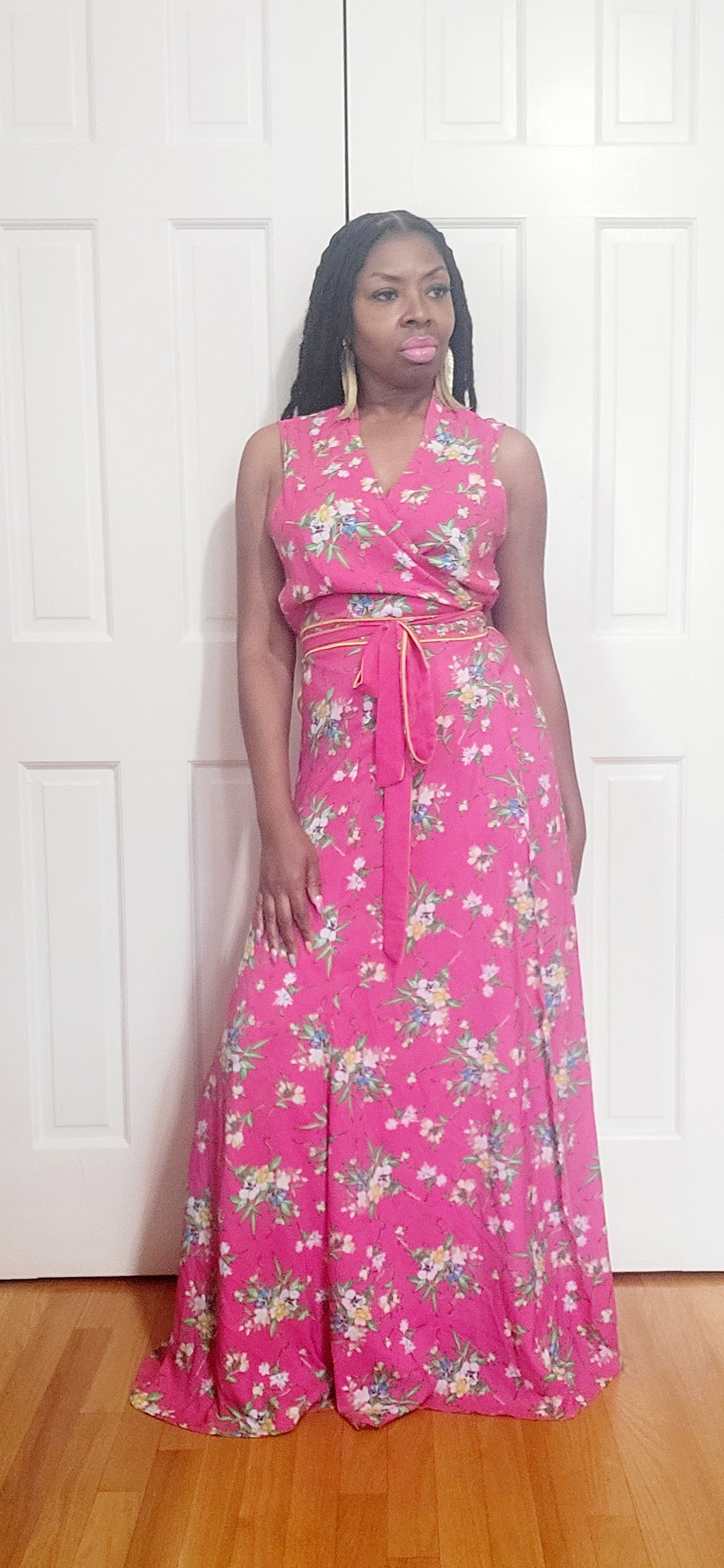 Thrifted NY&Co Wrap Maxi Dress (L)