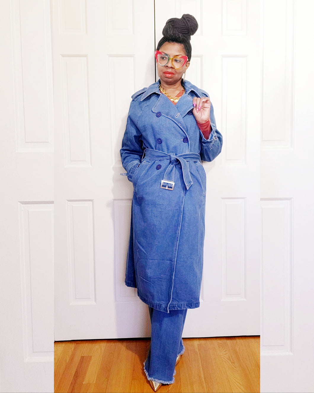 Denim Trench (Medium Denim)